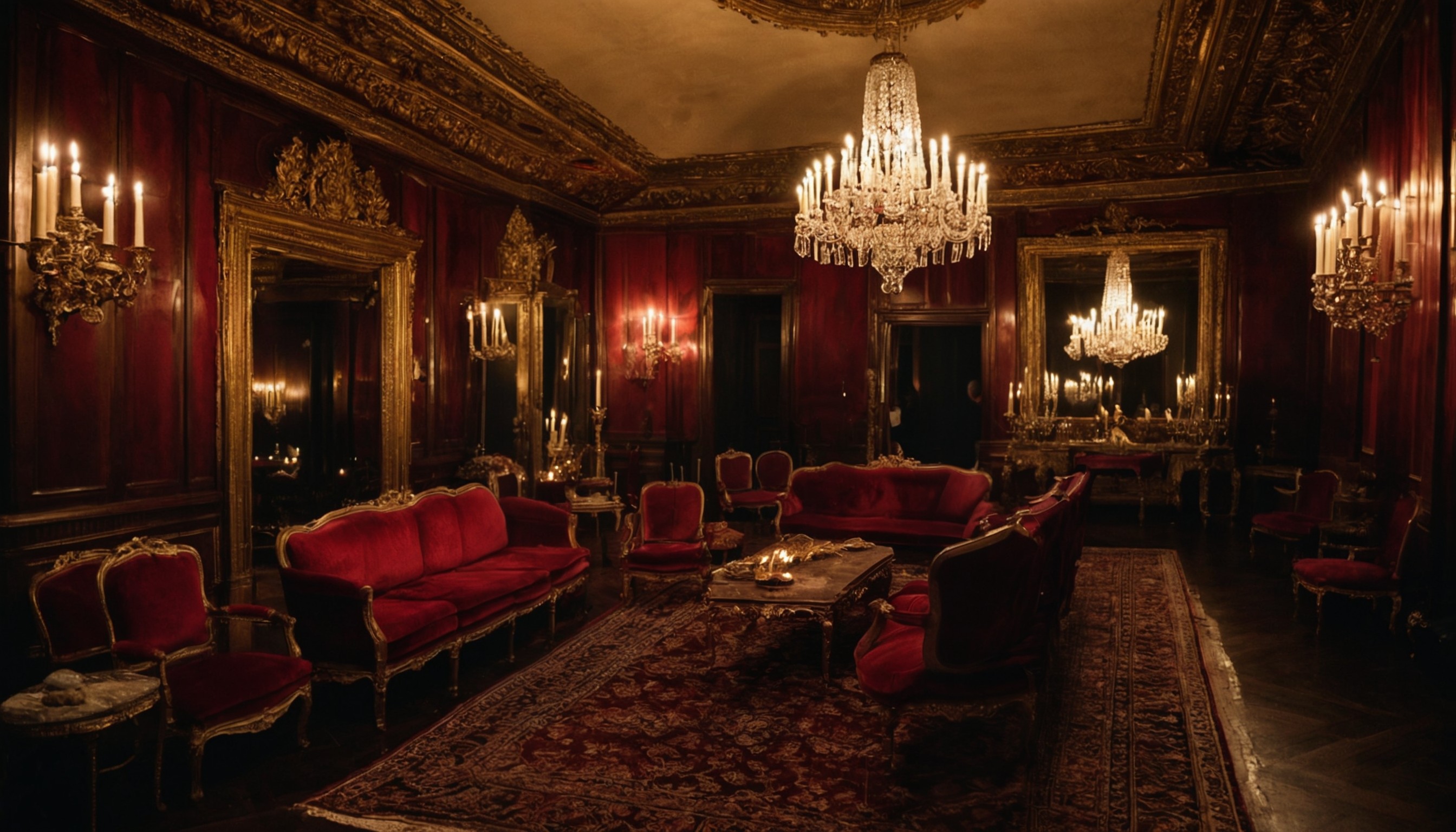 Le grand salon, toutes bougies allumées